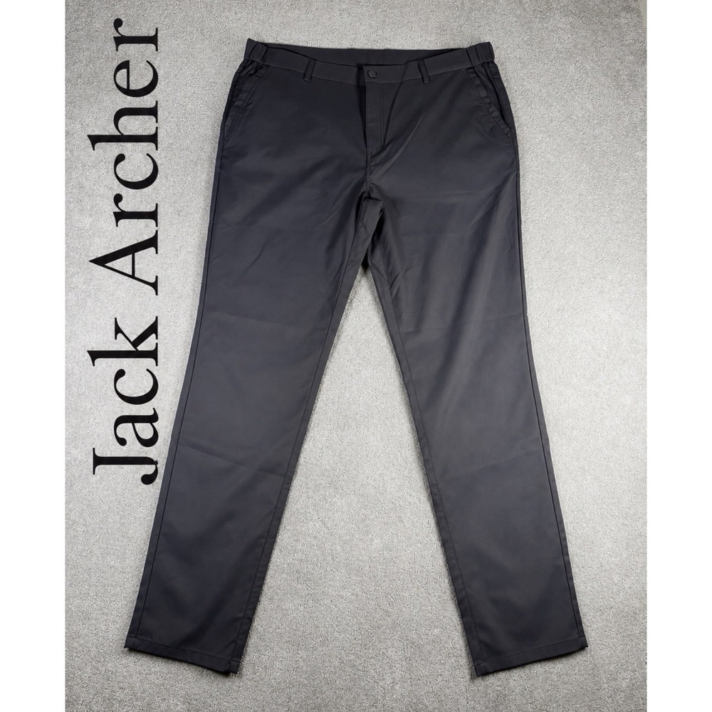Jack Archer Jetsetter Tech Pants Charcoal Gray Casual  Size 40x34 Polyester Nwot